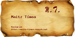 Maitz Tímea névjegykártya