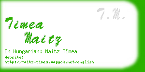 timea maitz business card
