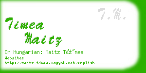 timea maitz business card